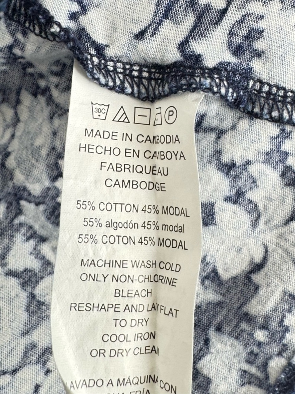 Michael Kors Blue Paisley Floral Bell Sleeve Blouse Top Medium - Picture 6 of 6